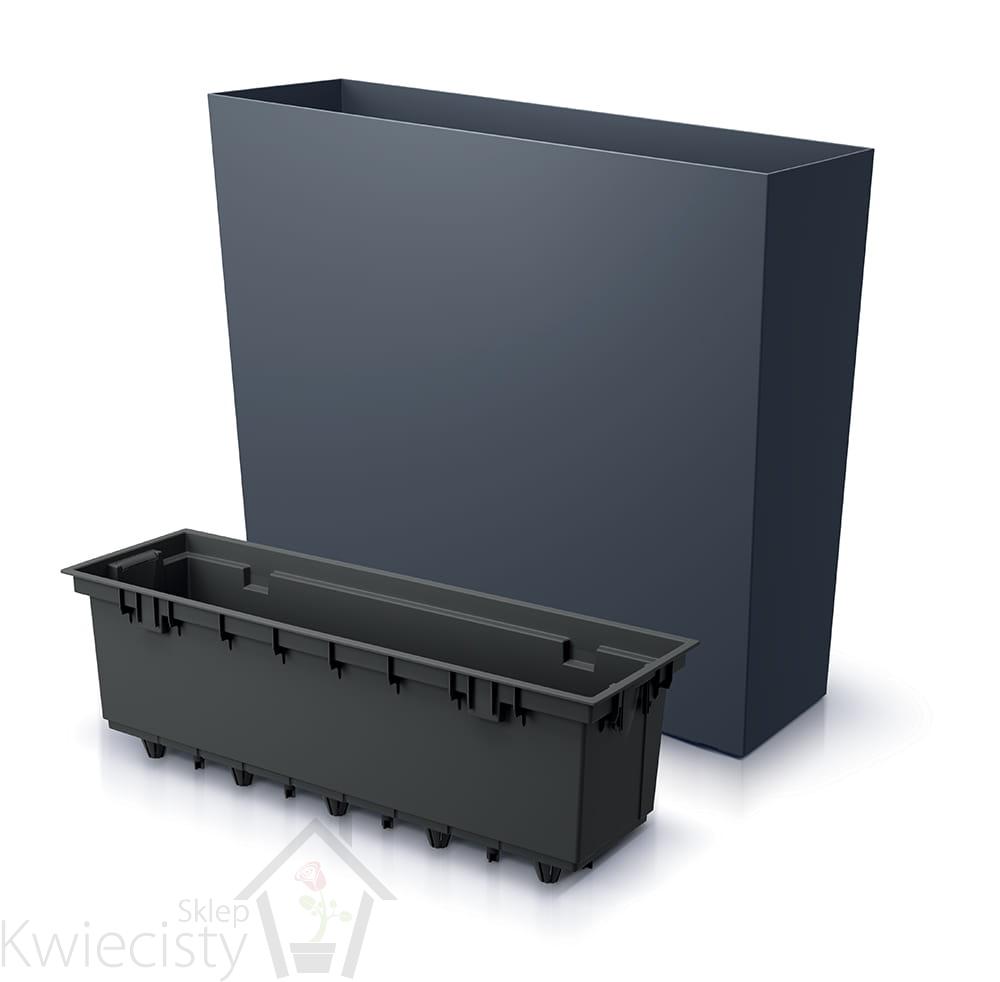 URBNLIVING Vaso rettangolare alto da pavimento per interni ed esterni, per patio, colore: bianco