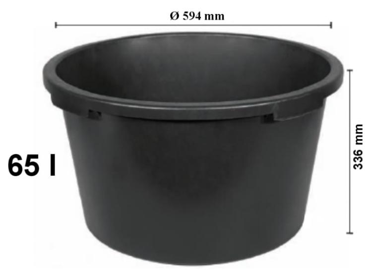 Kastra budowlana 65 l okrągła