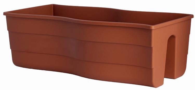 Doniczka na balustradę Wave 60 cm terracotta