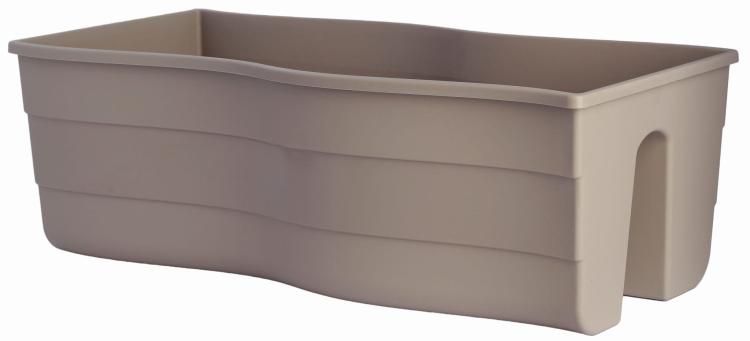 Doniczka na balustradę Wave 60 cm szarobeżowy