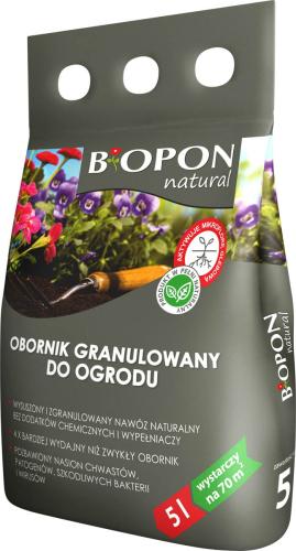 Obornik granulowany kurzy do ogrodu NATURAL, Biopon, 5l