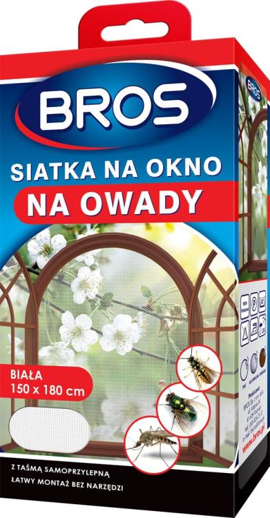 BROS moskitiera siatka na okno 150x180 biała