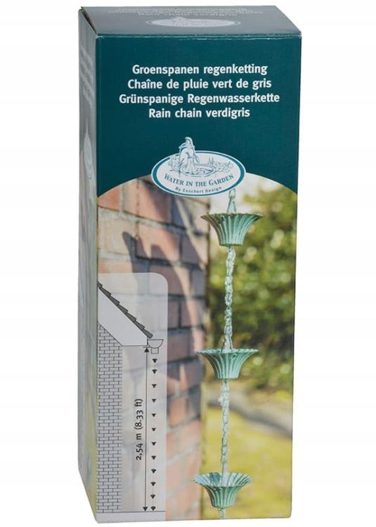 Łańcuch rynnowy patynowy na wodę deszczową