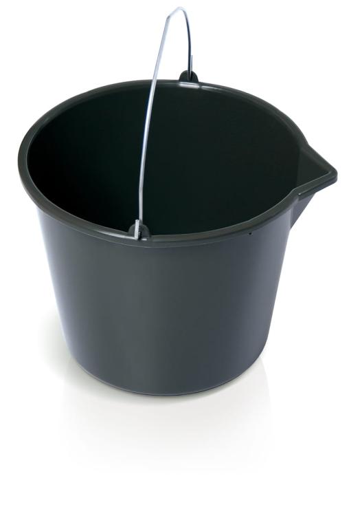 Wiadro budowlane 16 l z lejkiem czarne