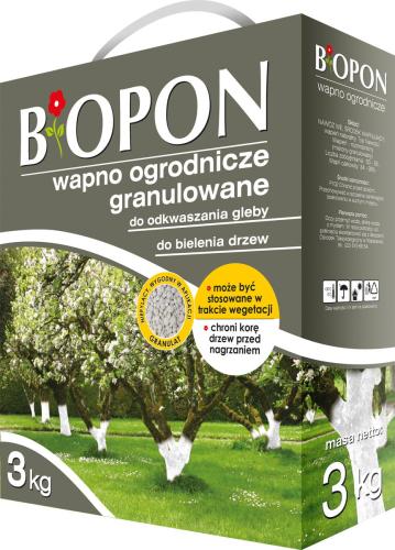 Wapno ogrodnicze granulat do bielenia 3kg, BIOPON