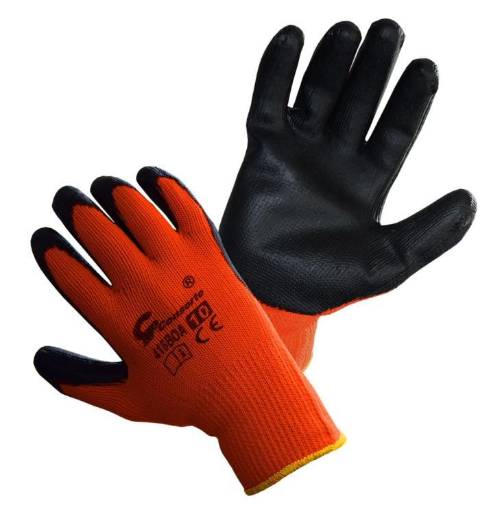 Rękawice robocze ocieplane pomarańczowe R. 10