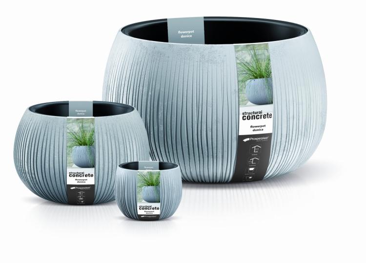 Doniczka kula Beton Bowl DKB240 z wkładem