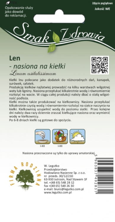 Nasiona na kiełki, len, 10