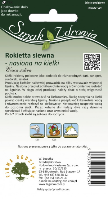 Nasiona na kiełki - Rokietta siewna