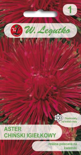 Aster chiński igiełkowy czerwony,