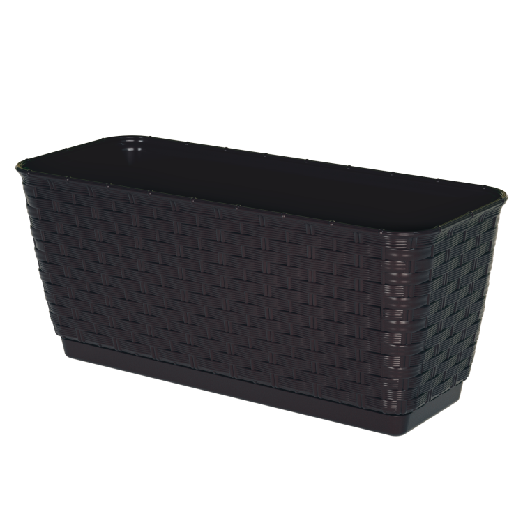 Doniczka podłużna DRL400P z podstawką