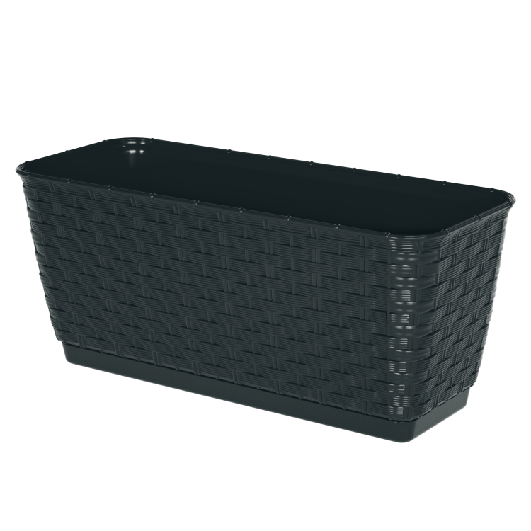 Doniczka podłużna DRL400P z podstawką