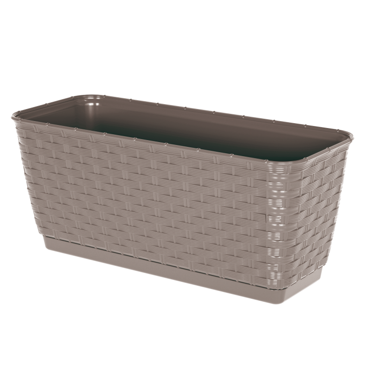 Doniczka podłużna DRL400P z podstawką