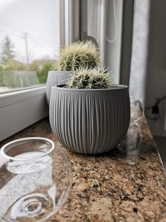 Doniczka kula Beton Bowl DKB150 z wkładem