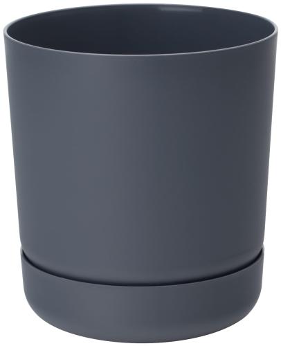 Doniczka okrągła Satina 25 z podstawką