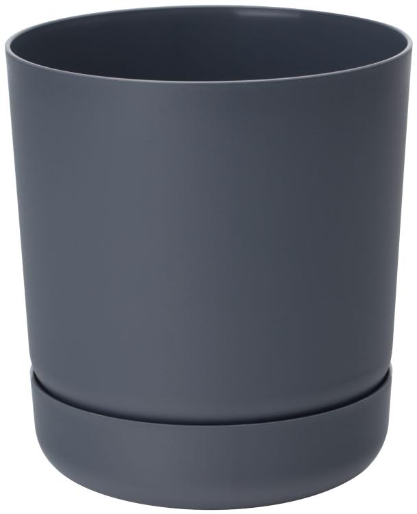 Doniczka okrągła Satina 25 z podstawką