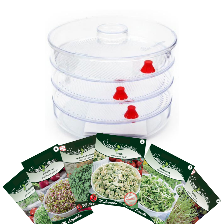 Kiełkownica Bio-natura w zestawie z nasionami 210g