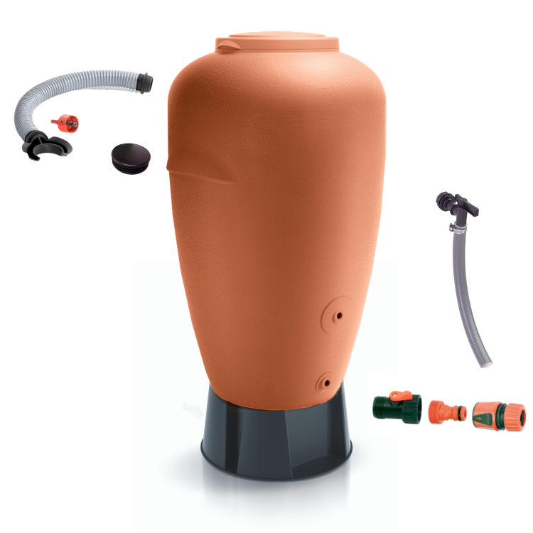 Zbiornik na wodę deszczową AQUACAN 440 l + przyłącza, podstawa