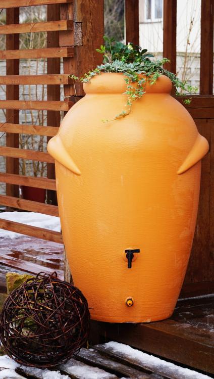 Zbiornik na deszczówkę KOMPLET AQUACAN 360 l + przyłącza, podstawa