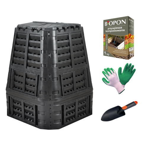 Kompostownik Multi 740l z komposterem, łopatką i rękawiczkami w zestawie