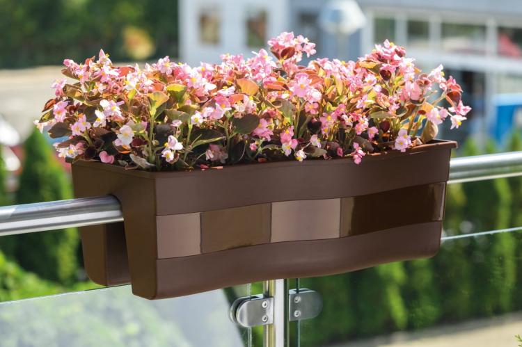 Doniczka na balustradę Wave 60 cm