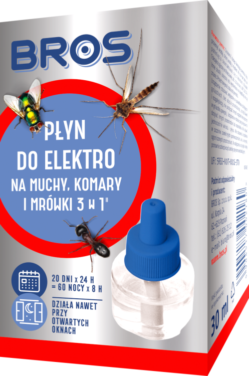 Płyn na muchy, komary i mrówki do elektro, Bros