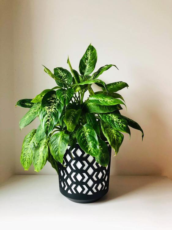 Doniczka okrągła AZTEK 140 czarna