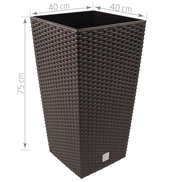 Doniczka wysoka rattanowa RATO DRTS400 z wkładem