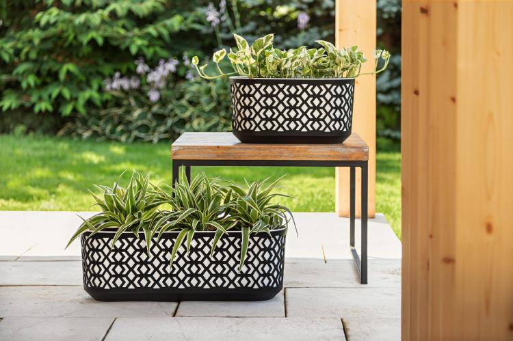 Doniczka podłużna AZTEK 600 czarna