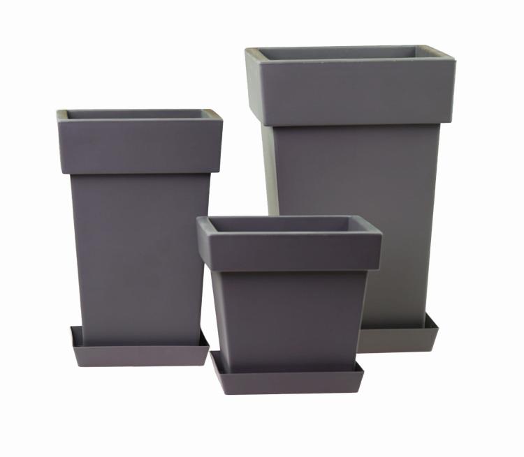 Zestaw doniczek DLOFQ i DLOFL z podstawkami