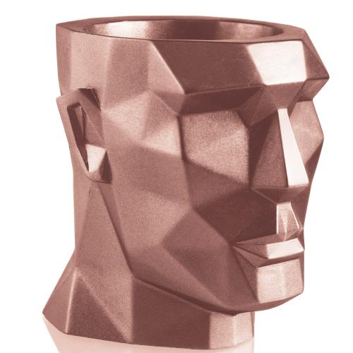 doniczka głowa różowe złoto