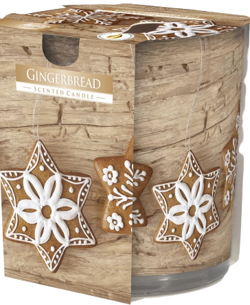 Świece zapachowe, świąteczne w szkle, o zapachu pierników. Zestaw 3 szt. SN72 s-23 Gingerbread.