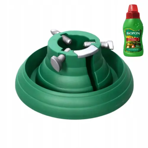 Stojak choinkowy Okrągły z odżywką do choinek naturalnych Biopon