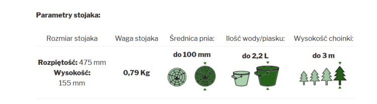 Stojak choinkowy XS