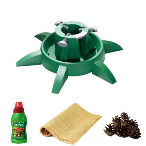 Stojak choinkowy MAX, nawóz, juta, szyszki