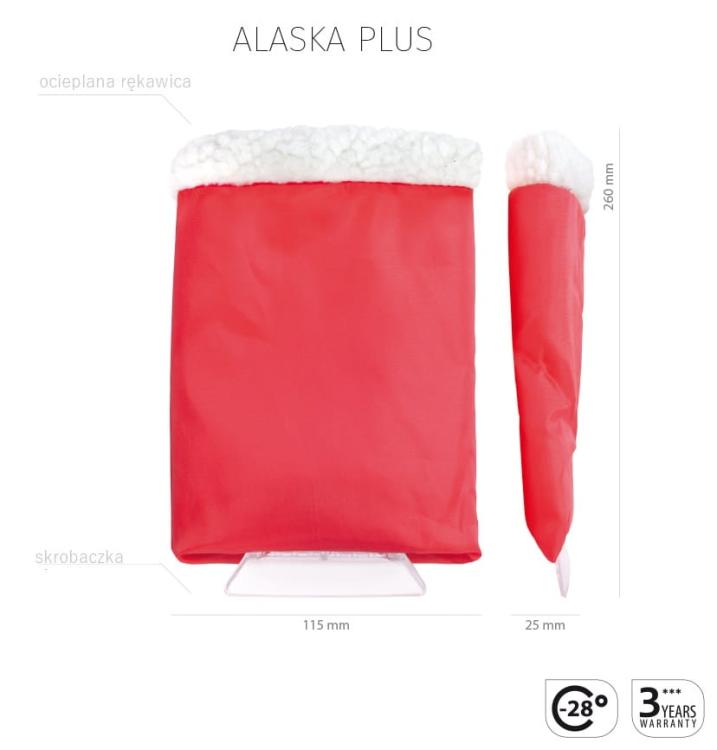Skrobaczka do szyb z rękawicą, ALASKA PLUS