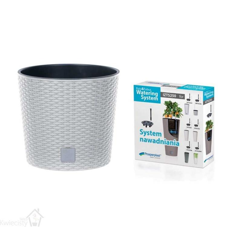 Doniczka z nawadnianiem, okrągła rattanowa Rato DRTUS200LS
