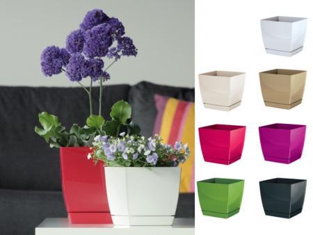 Doniczka COUBI DUKP100 z podstawką | Biały-5065122