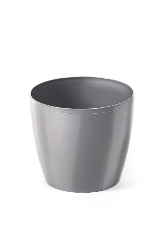 Doniczka okrągła MAGNOLIA 135 srebrny metalik