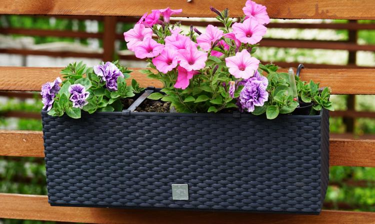 Doniczka DRTC500 z uchwytem ANTRACYT