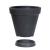 Doniczka okrągła Classic DBC30 z podstawką antracyt
