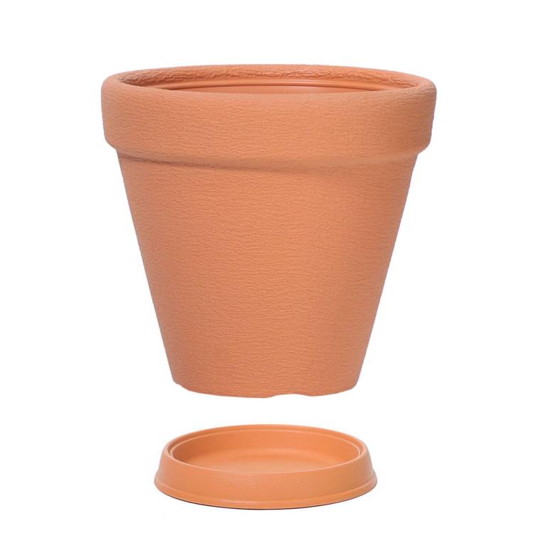 Doniczka okrągła Classic DBC30 z podstawką terakota