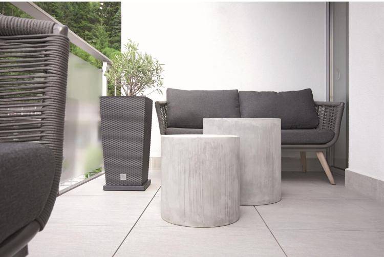 Doniczka wysoka rattanowa RATO DRTS325 z wkładem