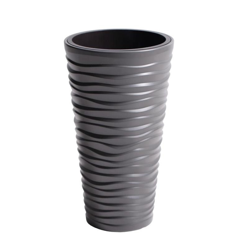 Doniczka wysoka z efektem fali Sand z wkładem DPSA350.jpg