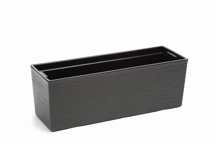 Doniczka balkonowa z uchwytami Begonia 560 dłuto METALIK