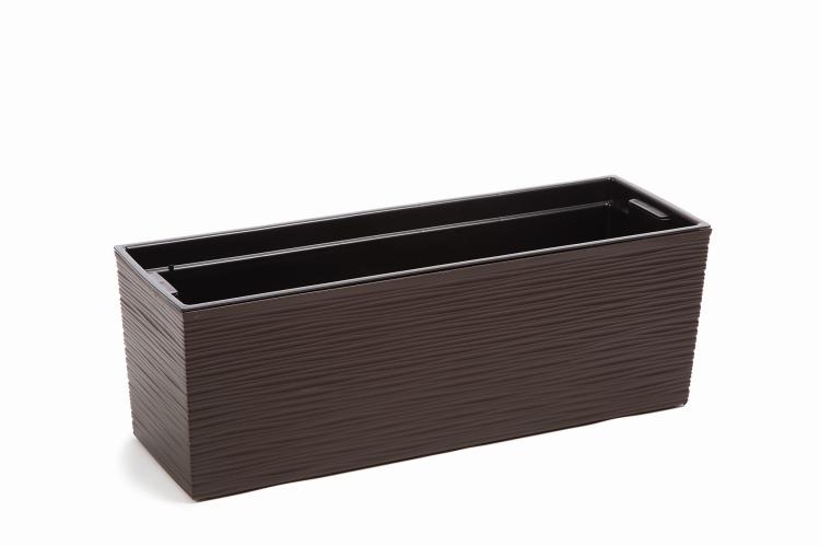 Doniczka balkonowa z uchwytami Begonia 560 dłuto MOKKA