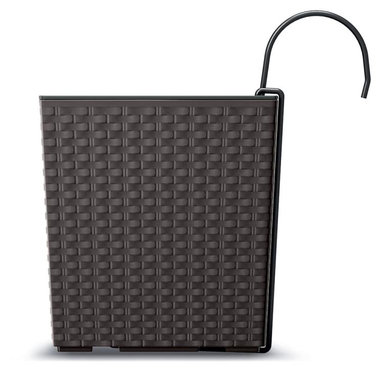 Doniczka balkonowa rattanowa RATO DRC600W z uchwytem