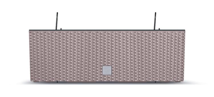 Doniczka balkonowa rattanowa RATO DRC600W z uchwytem mokka