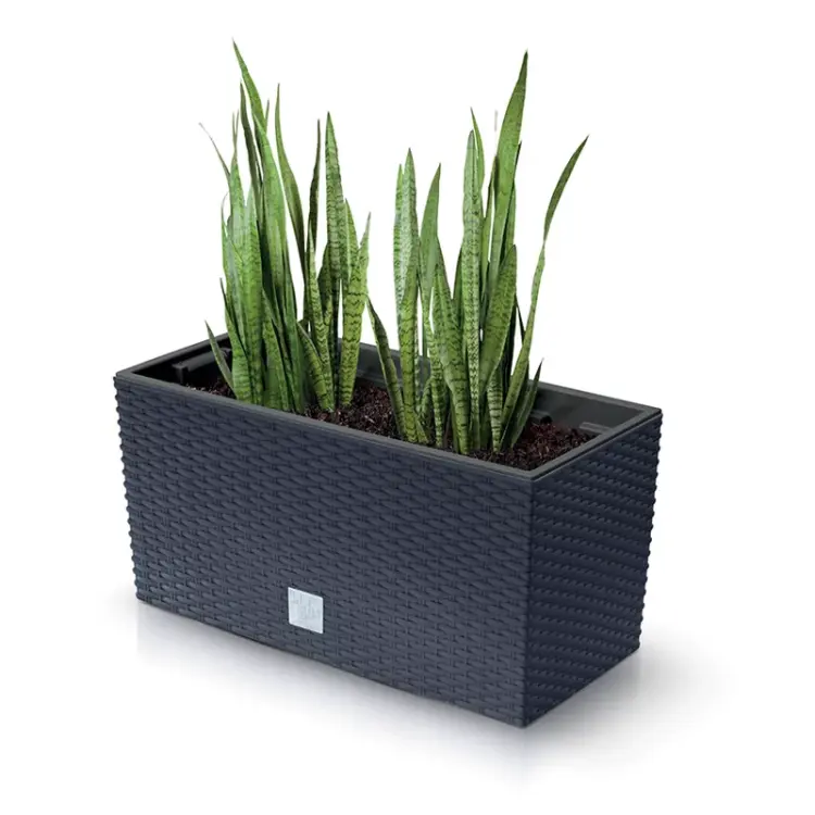 Doniczka balkonowa rattanowa RATO DRC400W z uchwytem