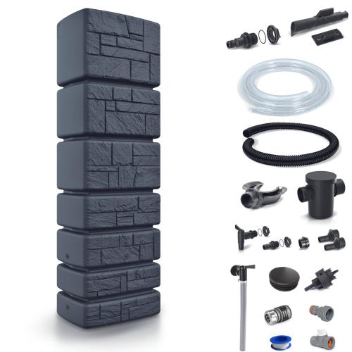 Zbiornik na deszczówkę TOWER STONE IDTST350 + przyłącza